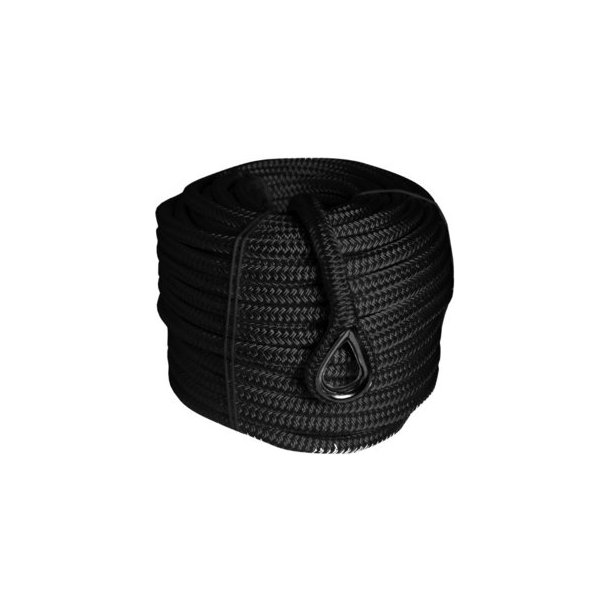 Liros Porto 14mm sort 30m ankerline