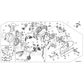 01 Fjernbetjeningsboks med trollingkontrol (side, enkel)