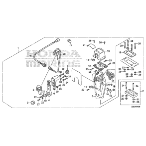 02 Fjernbetjeningsboks (top, enkel ) (h�jre)