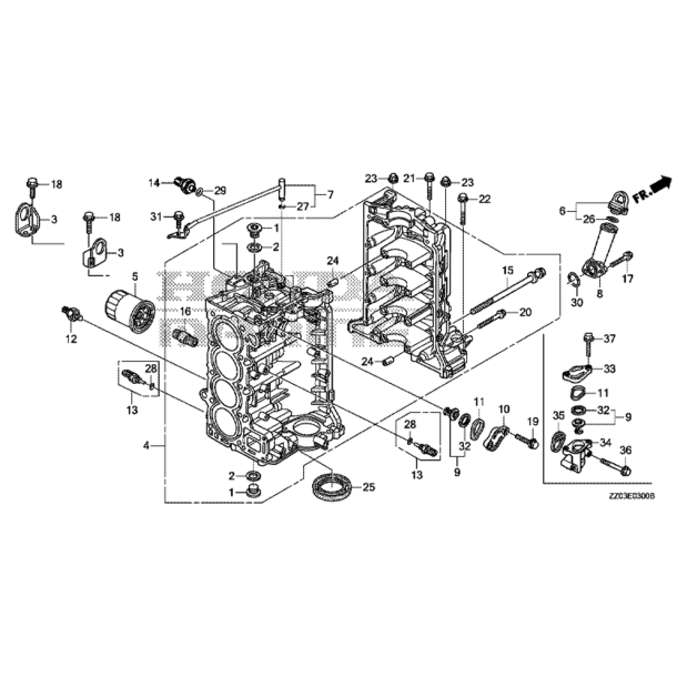 03 Motorblok