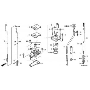 04 Vandpumpe og drivaksel (L, S typer)