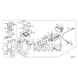 05 Fjernbetjeningsboks (top, enkel) (venstre) (mek.)
