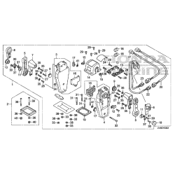 07 Fjernbetjeningsboks (top, dobb.) (venstre) (mek.)