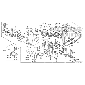 07 Fjernbetjeningsboks (top, dobb.) (venstre) (mek.)