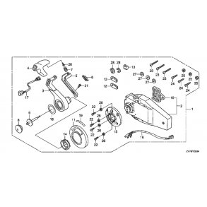 10 Fjernbetjeningsboks (panel, enkel) (h�jre)