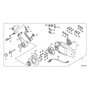 14 Fjernbetjeningsboks (panel, enkel) (h�jre)