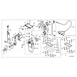 16 Fjernbetjeningsboks med trollingkontrol (top, enkel) (h�jre)