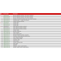 16 Fjernbetjeningsboks (top, enkel) (NHK mek.)
