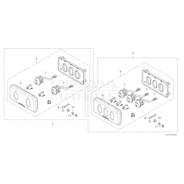 16 Kontaktpanel (power tilt)