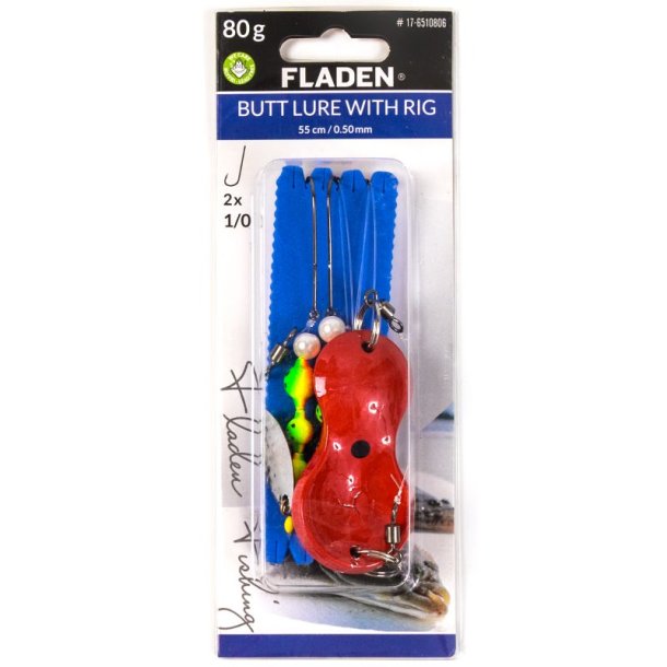 Butt Lure with pearl spoon red