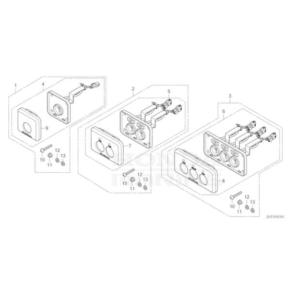 17 Kontaktpanel (start-stop)