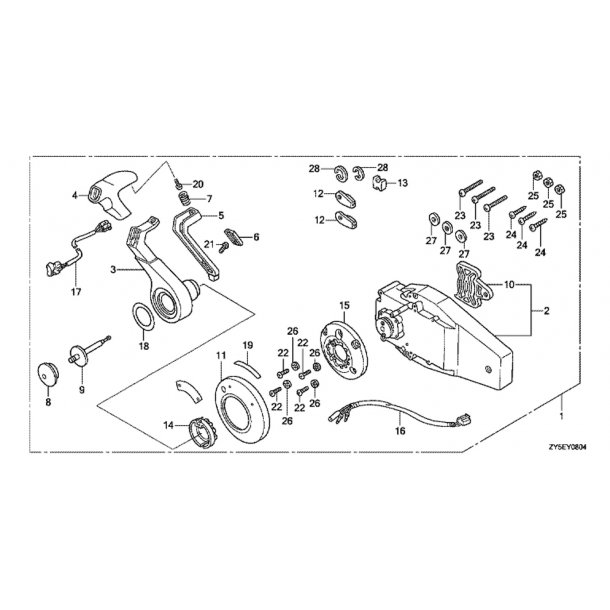 20 Fjernbetjeningsboks (panel) (hjre)