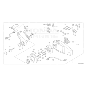 21 Fjernbetjeningsboks (panel, enkel) (h�jre)