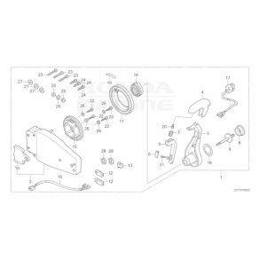 22 Fjernbetjeningsboks (panel, enkel) (venstre)