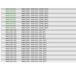 23 Gas - gearkabler NHK MEC (enkel)