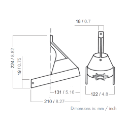 Aquasignal Dkslys mast Sort LED