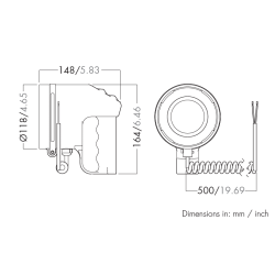 Aquasignal Sgelygte Sort 12/24V/12W LED