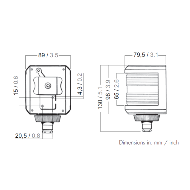 Aquasignal 40 Towing light Gul 12V