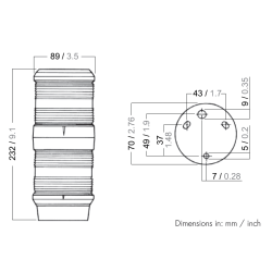 Aquasignal 40 anker/3farvet Sort 12V