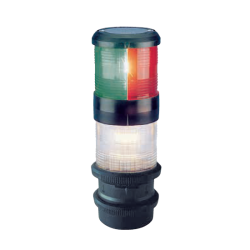 Aquasignal 40 blitz/3farvet Sort 12V snapkobl.