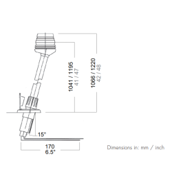 Aquasignal 20 360gr med kobling Hvid 12V