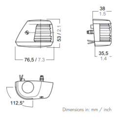 Aquasignal 20 bb Sort 12V 