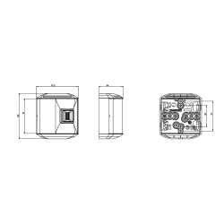 Aquasignal 44 agter Sort 12/24V 