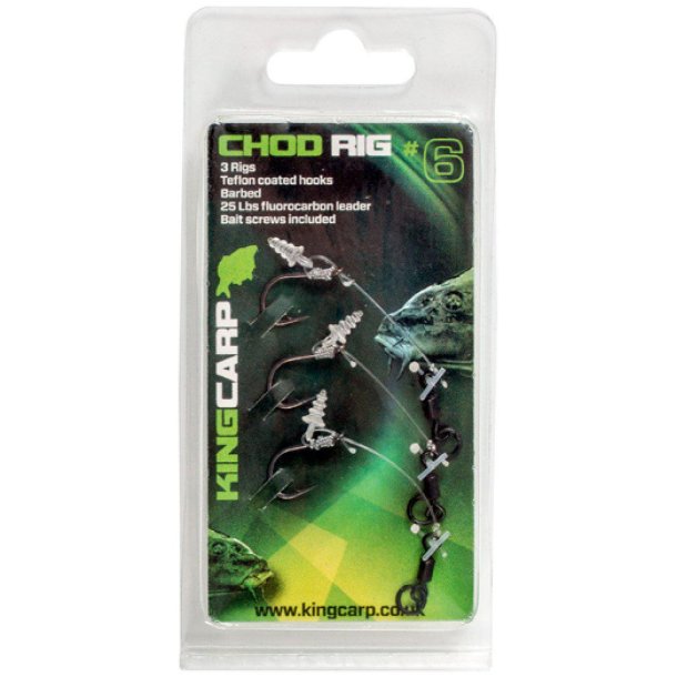 Chod rig barbed incl bait screw 3 pcs