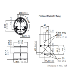 Aquasignal 34 360/RD Sort 12/24V