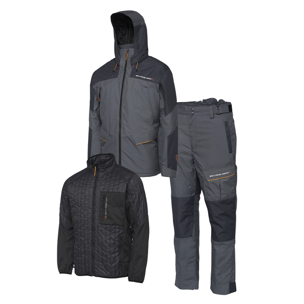 THERMO GUARD 3-PIECE SUIT CHARCOAL GREY MELANGE