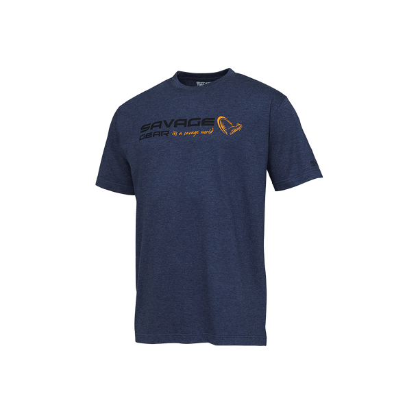 Signature Logo T-Shirt, Blue Melange