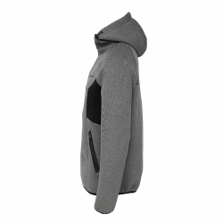 Tec-Foam Zip Hoodie, Dark Grey Melange