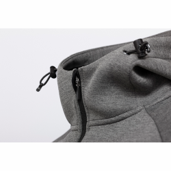 Tec-Foam Zip Hoodie, Dark Grey Melange