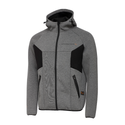 Tec-Foam Zip Hoodie, Dark Grey Melange