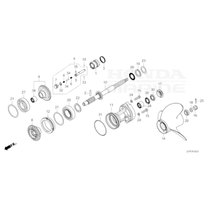 9 Propelaksel (Modsat rotation)