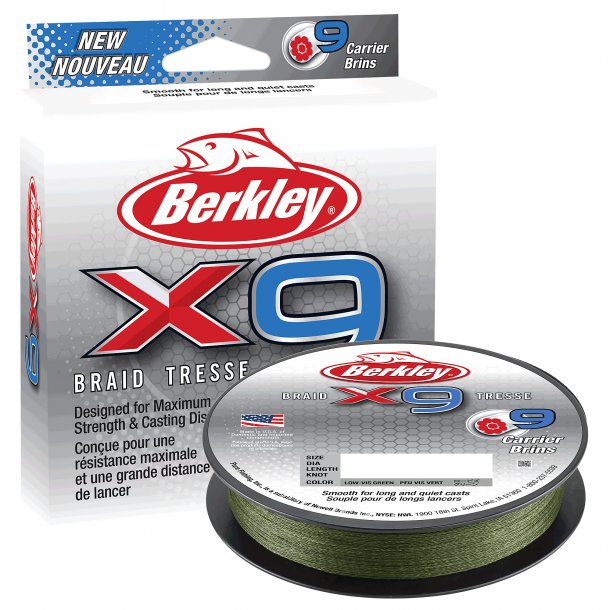 BERKLEY X9 BRAID LOW-VIS GREEN