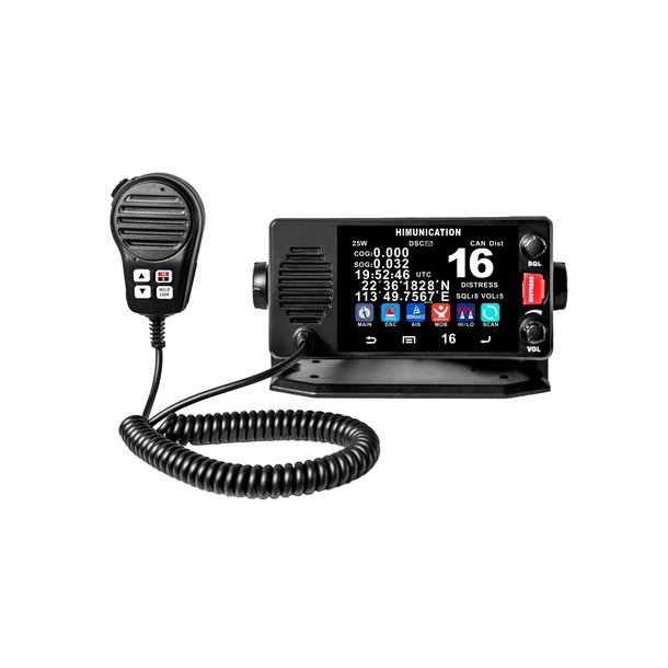 HIMUNICATION HM-TS18 VHF Radio Klasse DSC-D m. GPS, NMEA2000 og mutifunktions Touch-Display