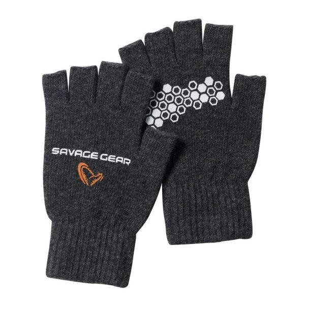 SAVAGE GEAR KNITTED HALF FINGER GLOVES 