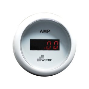 Wema Amp.meter s�t +/- 150 Amp Hvidt