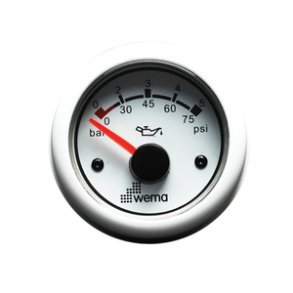 Wema Olietryk instr. 5 bar Hvidt