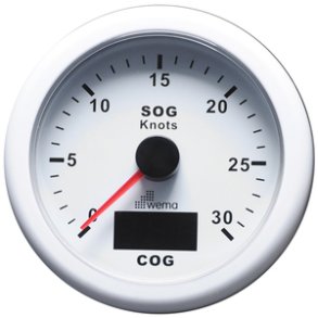 Wema Spedometer 30 kn Hvidt