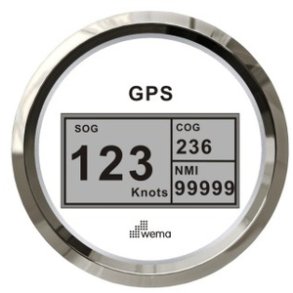 Wema GPS speedo digital Hvidt RF