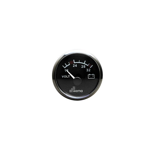 Wema Voltmeter 24 Volt Sort RF