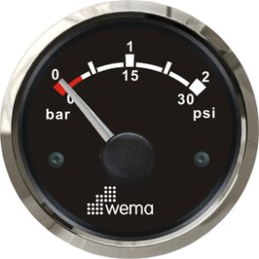 Wema Turbotryk instrument 0-2 bar Sort RF