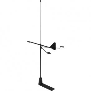 Hawk VHF Antenne med Vindindikator, 20m kabel og beslag 3dB 90cm